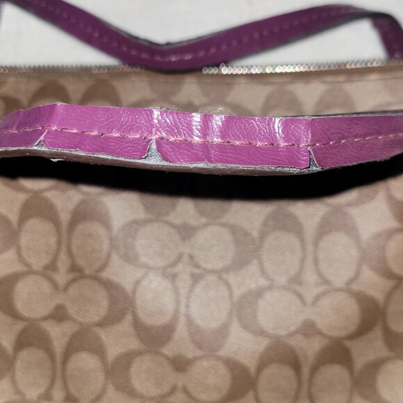 COACH SIGNATURE PEYTON SHOULDER BAG PURSE HAND  BAG - Picture 5 of 5